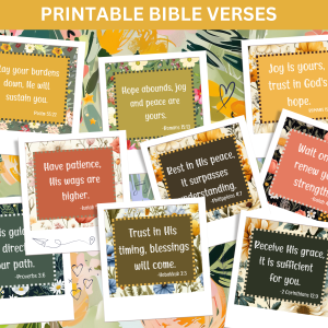 Faith in Bloom: Printable Bible Verses to Inspire