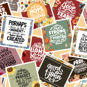 Christian Postcards Printables (50 templates- canva editable)