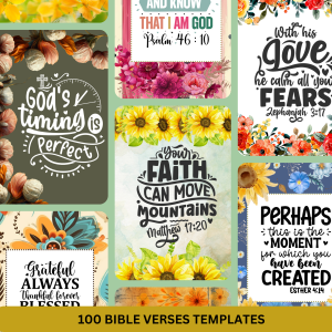 BIBLE VERSES POSTCARDS TEMPLATES