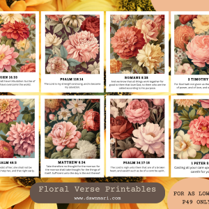 Christian Floral Verses Printables