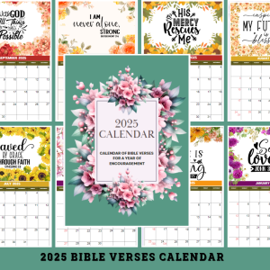 2025 Printable Wall Calendar + ebook about Marketing Printables  [floral]