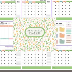 Monthly Bible Verse Printable Planner – Editable Canva Link