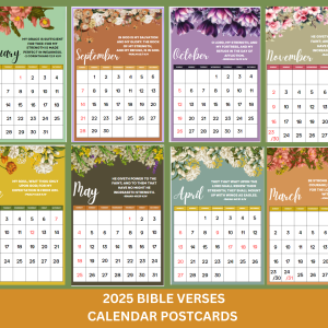 2025  Editable Mini Calendar Postcard Template +ebook tutorial