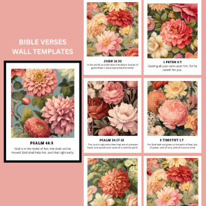 Floral Wall Bible Verse Templates