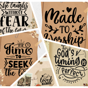 BIBLE VERSES SCRAPBOOK POSTCARDS