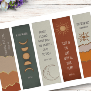 Printable Bookmarks -Bible Verses- earth tone