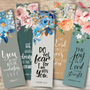 Printable Bookmarks -Floral Pastel 1