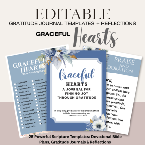 Graceful Hearts: A Journal for Finding Joy Through Gratitude Template.P149