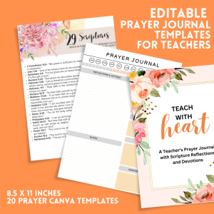 TEACH WITH HEART -PRAYER JOURNAL & DEVOTIONAL FOR TEACHERS P149