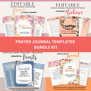 PRAYER JOURNAL TEMPLATE BUNDLE KIT (4) P499