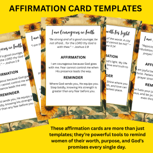 🌸 Affirmation Cards for Women of Faith – 50 Uplifting Bible Verses