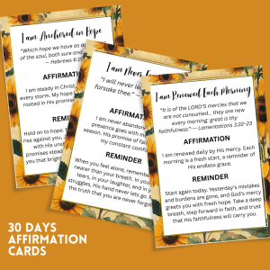 🌸 Affirmation Cards for Women of Faith – 50 Uplifting Bible Verses
