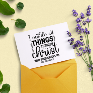 I CAN DO ALL THINGS POSTCARD MOCK UP