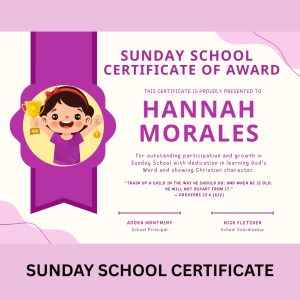 ✨ Sunday School Certificate Awards (Canva Template)
