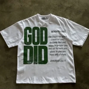 GOD DID JEREMIAH 29:11 NBA Basketball Culture graphic printed PROCLUB summer cotton high quality fitted top T-shirt Unisex