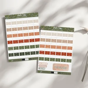 BIBLE TABS / Colorful Palette / Sticker set Books of the Bible / Mini Bible tab Sticker Set 66 Books / Christian Bible / Bible Study
