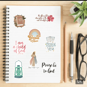 Bible Phrase Series 01 Stickers  52Pcs/Set Fashion DIY Waterproof Decals Doodle Stickers