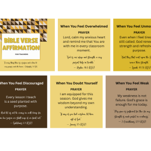 BIBLE VERSE AFFIRMATION FOR TEACHERS