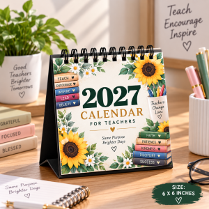 DESK CALENDAR FOR TEACHERS – 2027