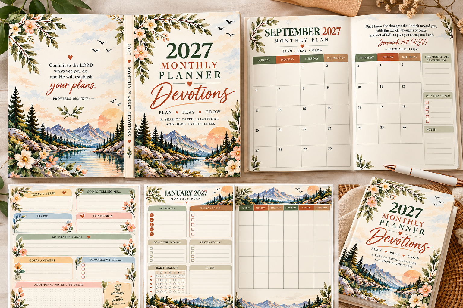 2027 MONTHLY DEVOTIONAL PLANNER